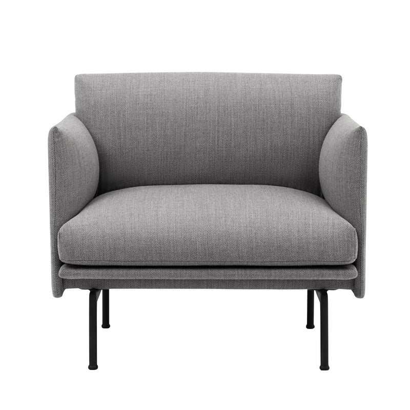 Muuto - Outline Sessel | Fiord grau (151) / schwarz