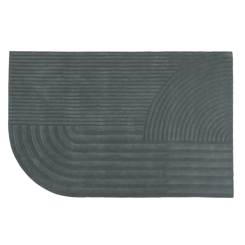 Muuto - Relevo Teppich | 200 x 300 cm / dunkelgrün
