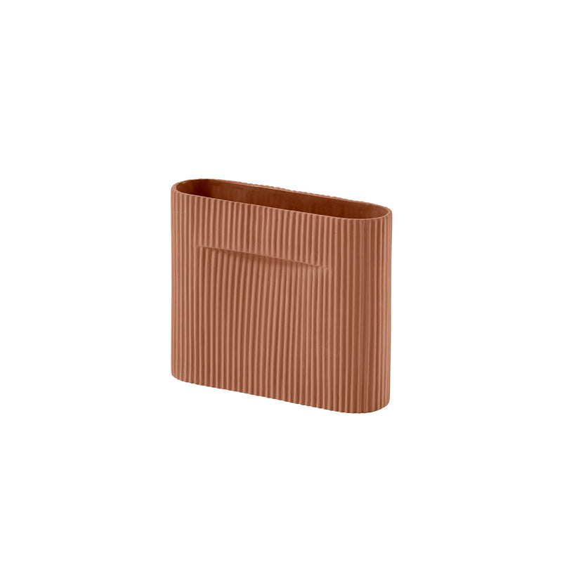 Muuto - Ridge Vase | H 16,5 cm / terrakotta