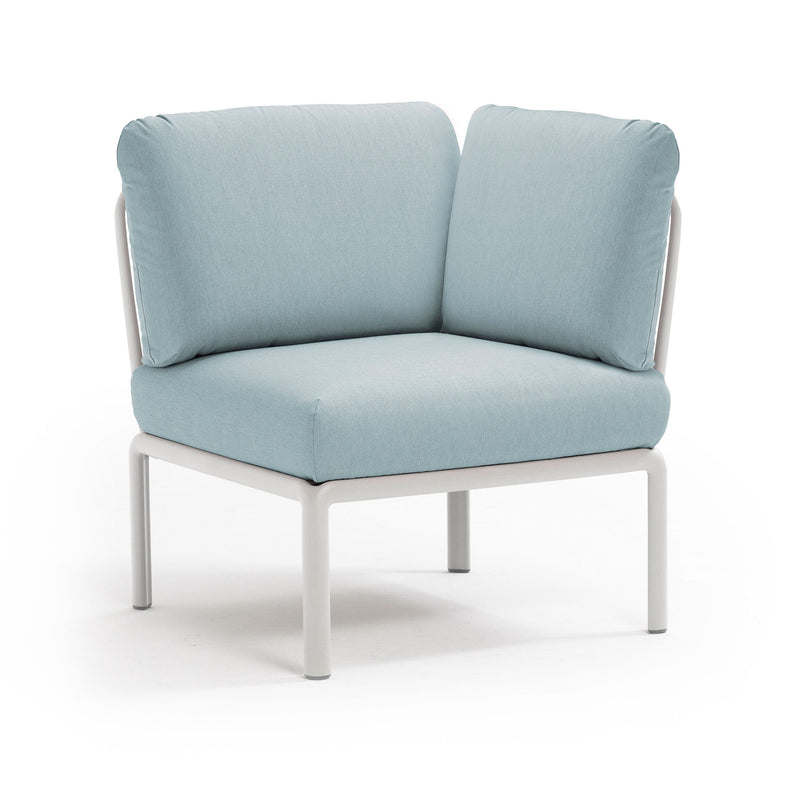 Nardi - Komodo Modulsofa | Eckelement / weiß/eisblau