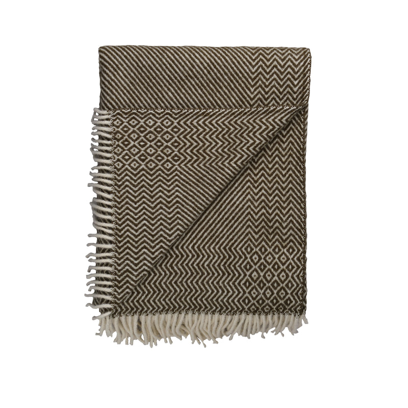 Røros Tweed - Kattefot Wolldecke | grün