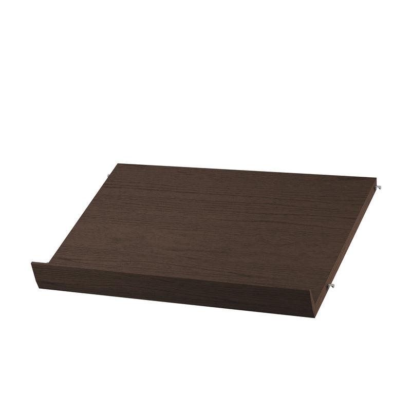 String - Magazin-Ablage (Holz) | 58 x 30 cm / Eiche dunkel