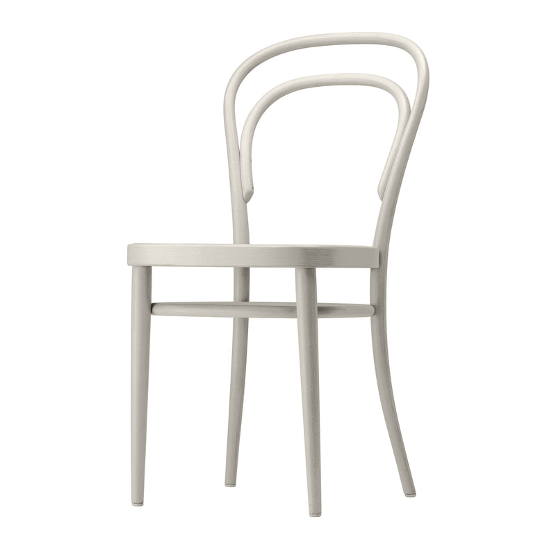 Thonet - 214 Bugholzstuhl | Buche weiß lasiert / Muldensitz Formsperrholz