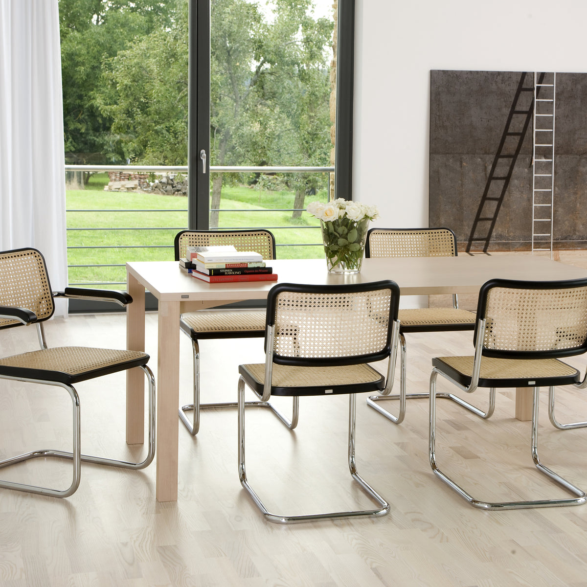 Thonet - S 32 Freischwinger Set | 4er-Set / Buche schwarz gebeizt (TP 29)