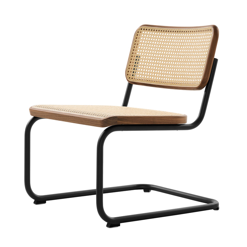 Thonet - S 32 VL Lounge Stuhl | Nussbaum lackiert / schwarz