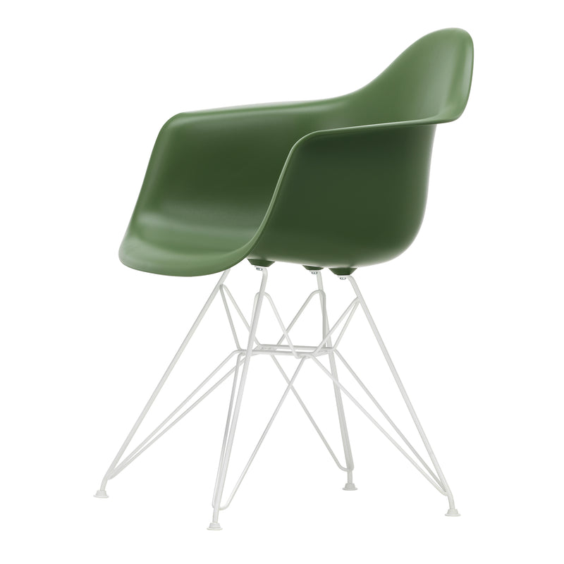 Vitra - Eames Plastic Armchair DAR RE | Filzgleiter weiß / forest RE / weiß