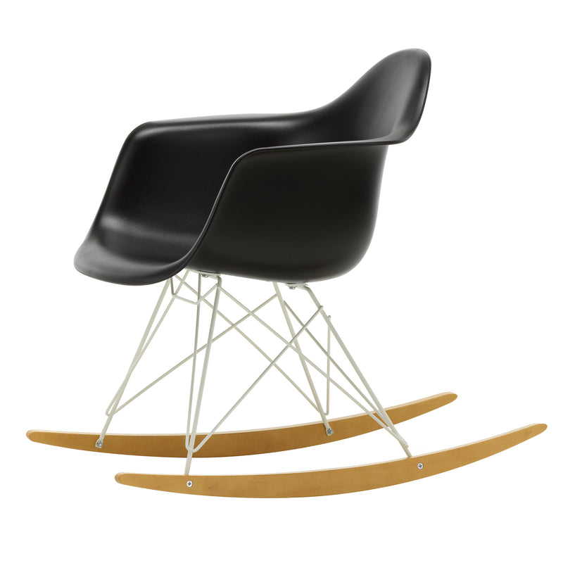 Vitra - Eames Plastic Armchair RAR | Kufen Ahorn gelblich / tiefschwarz RE / weiß