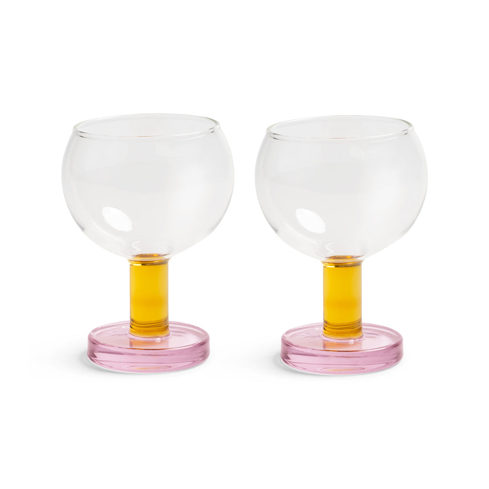 &amp;klevering - Cantine Coupeglas | rosa/gelb