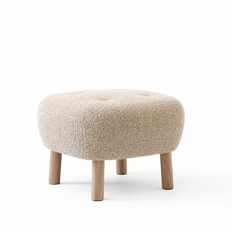 &amp;Tradition - Pouf ATD1 für Little Petra Sessel | Karakorum 003 / Eiche weiß pigmentiert