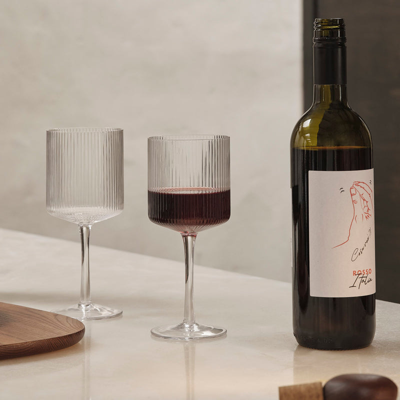 Ferm Living - Ripple Weißweinglas (2er-Set)