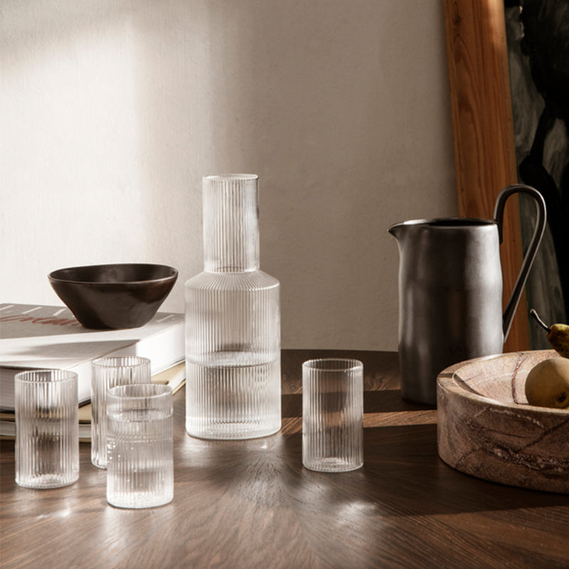 Ferm Living - Ripple Trinkgläser small (4er-Set)
