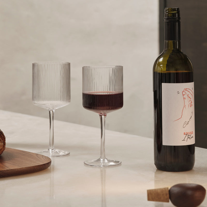 Ferm Living - Ripple Weinglas (2er-Set)