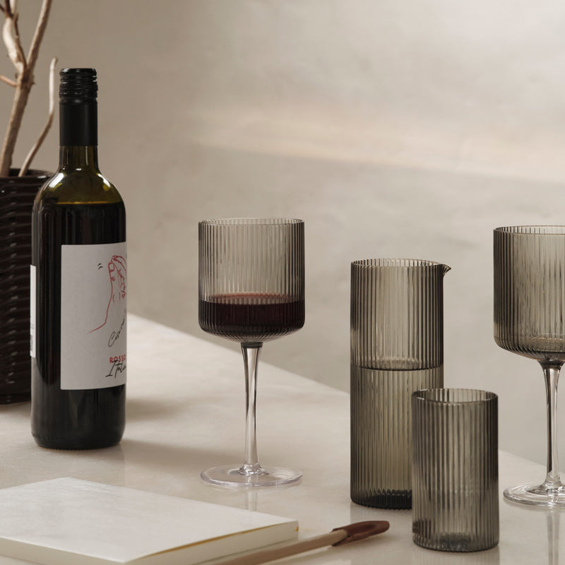 Ferm Living - Ripple Weinglas (2er-Set)