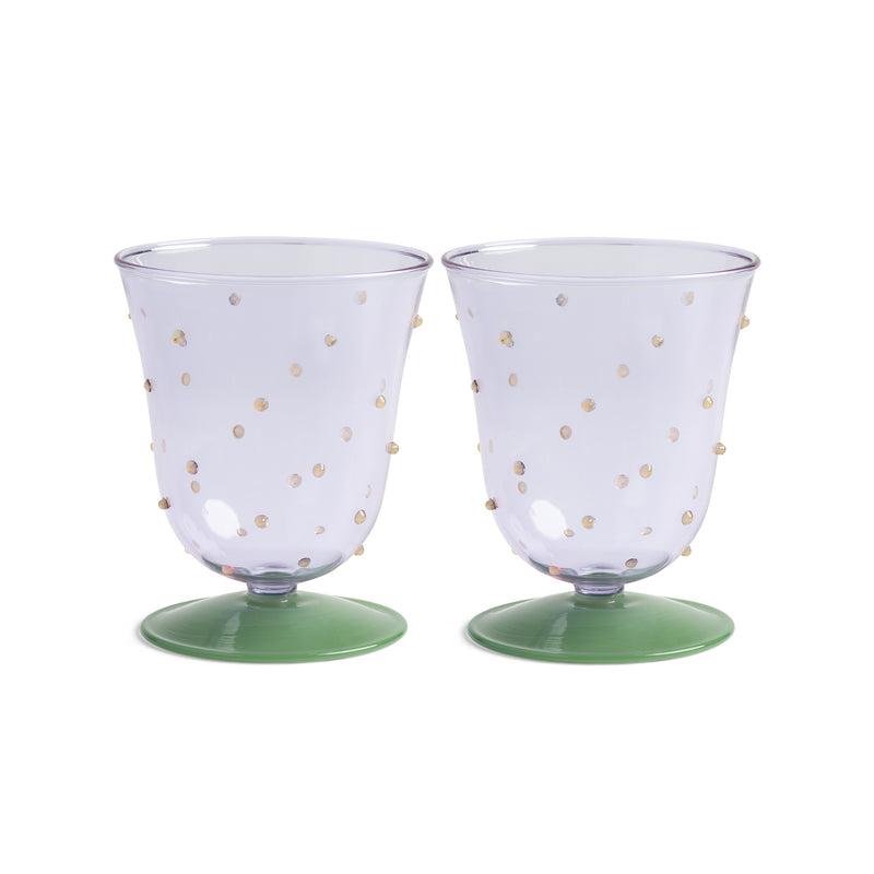 &amp;klevering - Dot Trinkglas | lila