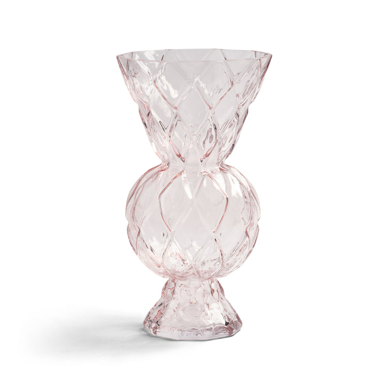 &amp;klevering - Rhombic Glas-Vase | pink